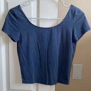Blue Crop Top